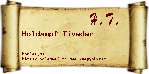 Holdampf Tivadar névjegykártya