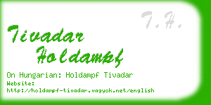 tivadar holdampf business card